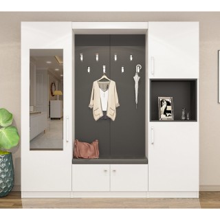 Wardrobe White & Dark Grey