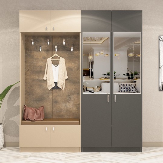 Wardrobe Dark Grey & Cappuccino & Patara Bronze Wardrobe Dark Grey & Cappuccino & Patara Bronze