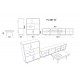 TV Group Natural Pine & Dark Grey & Metallic Grey